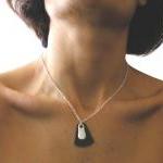 Pure Silver Pendant Necklace Brown Recycled..