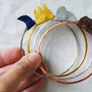 Hammered Bangles Four Elements Earth Water Air..