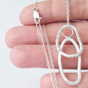 Minimalist Sterling Silver Pendant Necklace..