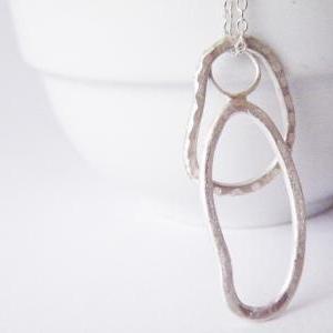 Minimalist Sterling Silver Pendant Necklace..