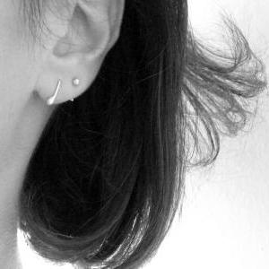 Tiny Sterling Silver Stud Earrings Dot Earrings..