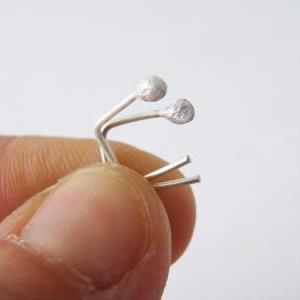 Tiny Sterling Silver Stud Earrings Dot Earrings..