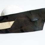 Printed Leather Cuff Tribal Wristband Brown Beige..