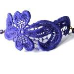 Purple Vintage Bracelet Lace Cuff Vintage Lace..