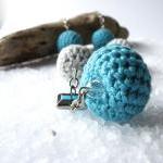 Long Crochet Necklace Retro Jewelry Glass Beads..