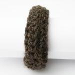 Crochet Bangle Merino Wool Brown Fall Winter..
