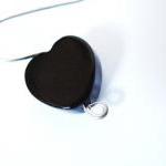 Black Onyx Heart Long Hook Earrings Birthstone..