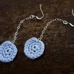 Long Sterling Silver Earrings French Cotton..