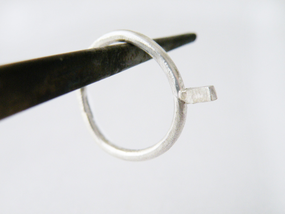 Silver Stacking Ring Minimalist Handmade Ring Edgy Modern Jewelry By Steamylab