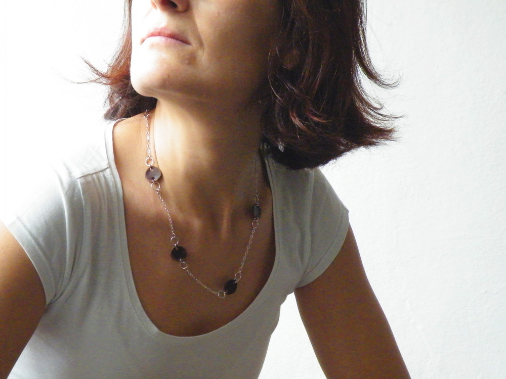 Sterling Silver Necklace Weathered Brown Leather Rustic Look Spirit By Steamylab